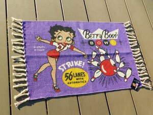 ◆送料無料◆【ベティちゃんコットンマット】※《Betty Boop・BOWL》　アメリカン雑貨　サイズ500×700mm　ベティ・ブープ