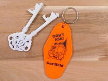 ◆送料\120◆【GARFIELD・ガーフィールド】※《ホテルキーリング・オレンジ》　アメリカン雑貨　ホテルキーホルダー_画像1