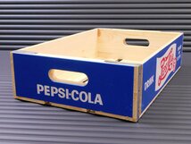 【ＰＥＰＳＩ・ペプシ】※《ウッドボックス／５セント》 アメリカン雑貨　インテリア収納　ドリンクケース　木箱_画像4