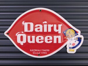 ◆送料無料◆【Dairy Queen・ソフトクリーム】※《ミニエンボスメタルサイン》　アメリカン雑貨　エンボス看板　ブリキ看板　73　