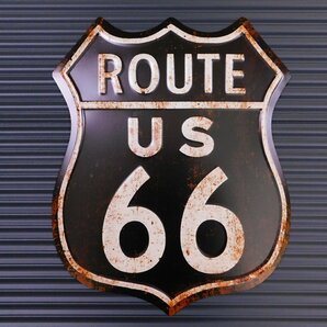 【ROUTE US66・ホワイト】※《エンボスメタルサイン》 アメリカン雑貨 エンボス看板 ブリキ看板 ルート66 90の画像4