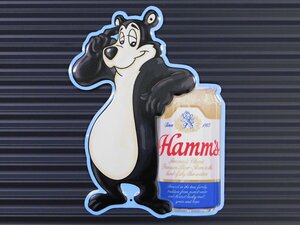 ◆送料無料◆【Hamm's Bear・ハムズビール】※《ミニエンボスメタルサイン》 アメリカン雑貨　エンボス看板　ブリキ看板　71　