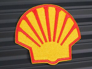 送料\84【SHELL・シェル】※《アイロン刺繍ワッペン》　アメリカン雑貨　刺繍ワッペン　アイロンワッペン