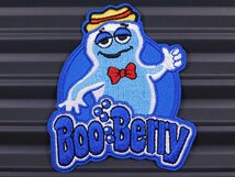 送料\84【BOO Berry・ブーベリー】※《アイロン刺繍ワッペン》　モンスターシリアル　アメリカン雑貨　アイロンワッペン_画像1