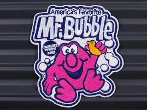 送料\84【Mr.Bubble・ミスターバブル】※《アイロン刺繍ワッペン》　企業柄　アメリカン雑貨　刺繍ワッペン　アイロンワッペン