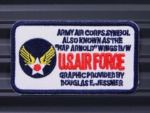 送料\84【U.S.AirForce・USAF】※《アイロン刺繍ワッペン》　アメリカン雑貨　刺繍ワッペン　アイロンワッペン_画像2