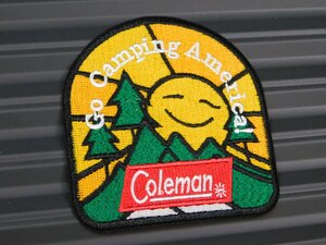 送料\84【Coleman SUN・コールマン】※《アイロン刺繍ワッペン》　アメリカン雑貨　刺繍ワッペン　アイロンワッペン