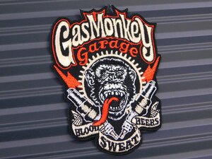 送料\84【GAS MONKEY GARAGE・ガス モンキー ガレージ】※《アイロン刺繍ワッペン》　アメリカン雑貨　刺繍ワッペン　アイロンワッペン