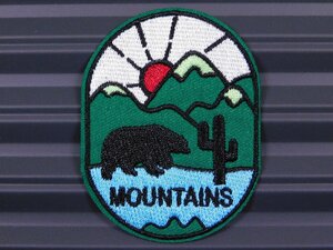  postage \84[MOUNTAINS]*{ iron embroidery badge | outdoor * bear } american miscellaneous goods embroidery badge iron badge 