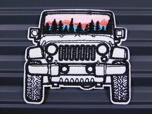 送料\84【JEEP・ジープ】※《アイロン刺繍ワッペン／アウトドア》　アメリカン雑貨　刺繍ワッペン　アイロンワッペン