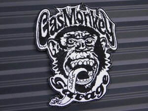 送料\84【GAS MONKEY GARAGE・ガス モンキー ガレージ】※《アイロン刺繍ワッペン・フェイス》　アメリカン雑貨　刺繍ワッペン