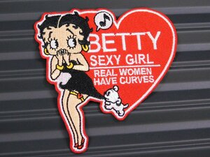 送料\84【Betty Boop・ベティちゃん④】※《アイロン刺繍ワッペン》　アメリカン雑貨　刺繍ワッペン　アイロンワッペン