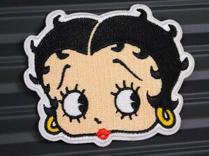 送料\84【Betty Boop・ベティちゃん⑦】※《アイロン刺繍ワッペン》　アメリカン雑貨　刺繍ワッペン　アイロンワッペン