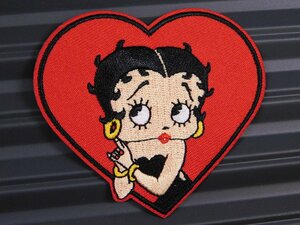 送料\84【Betty Boop・ベティちゃん⑤】※《アイロン刺繍ワッペン》　アメリカン雑貨　刺繍ワッペン　アイロンワッペン