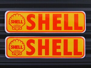 送料\84【SHELL・シェル】※《レーシングステッカー／２枚セット》　(品番：ms122)　アメリカン雑貨　ガレージ