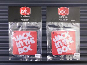 送料\94【JACK IN THE BOX・ロゴ】※《エアーフレッシュナー2枚・NEW CAR／ニューカー》　AIR FRESHENER　アメリカン