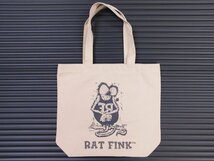 ◆送料無料◆【Rat Fink・ラットフィンク】※《カラートートバッグ／ナチュラル 生成り》　品番RAF416　MOONEYES_画像4