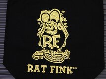◆送料無料◆【Rat Fink・ラットフィンク】※《カラートートバッグ／ブラック》　品番RAF416　MOONEYES_画像3