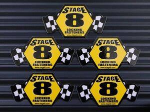 送料\84【STAGE 8・ボルト＆ナットメーカー】※《レーシングステッカー／５枚セット》　(品番：ms067)　アメリカン雑貨　