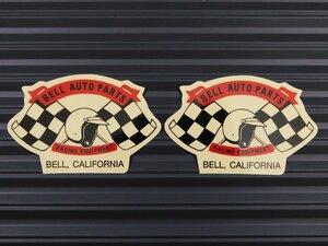 送料\94【BELL AUTO PARTS・ベル】※《レーシングステッカー／２枚セット》　(品番：ms024)　アメリカン雑貨　ガレージ