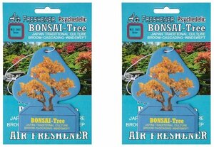 送料\94【BONSAI-TREE・盆栽エアーフレッシュナー／２枚】※《WEST COAST OCEAN》　盆栽エアフレ　AIR FRESHENER