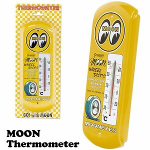 ◆送料無料◆【スチール製 サーモメーター・ＭＯＯＮＥＹＥＳ】※ ムーンアイズ　壁掛け温度計　ガレージ　アメリカン