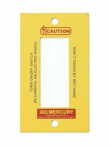 MERCURY【スイッチプレート ３ヶ口◆イエロー】マーキュリー　スイッチカバー　アメ雑貨