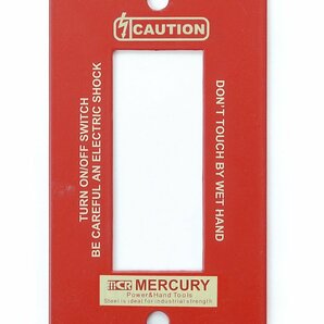 MERCURY【スイッチプレート ３ヶ口◆レッド】マーキュリー スイッチカバー アメ雑貨の画像1