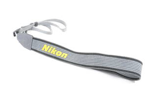 L2856 ニコン Nikon ボーダー ストライプ ストラップ グレー×イエロー 柄 STRAP カメラアクセサリー クリックポスト