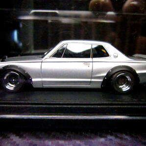 イグニッションモデル 1/43 日産 スカイライン 箱スカ (KPGC10) /LB-WORKS Hakosuka 2Door ★SSR社マークⅢ・wheel!!の画像2