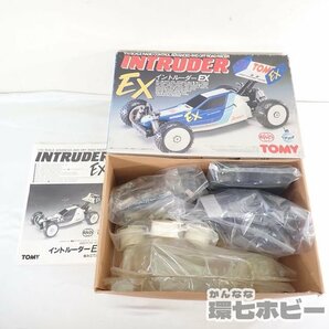 0KW46◆ほぼ未組立?当時物 TOMY トミー 1/10 イントルーダーEX ラジコン 電動RC 動作未確認/ビンテージ 送:-/100の画像1