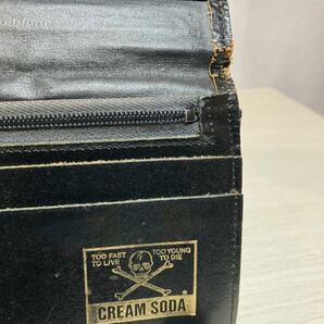 【希少！当時物】cream soda クリームソーダ 長財布 黒 90年代 ピンクドラゴンの画像6