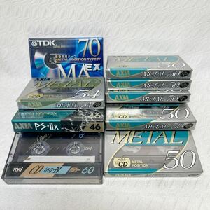 【大量】　AXIA TDK Metal テープ　メタル　カセットテープ　メタルテープ　メタルポジション　未使用8本、中古1本　合計9本　現状品