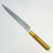 刺身包丁　有次作　青鋼　別打　和包丁　包丁　全長38.0cm、刃渡り23.0cm 中古品_画像1