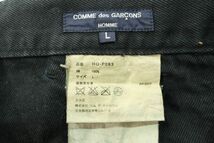 【Used】COMME des GARCONS HOMME コムデギャルソンオム AD2005 裏返し 反転 コットンパンツ ベイカーパンツ アーカイブ 黒(L) ■ET24C0111_画像9