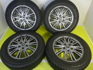 【PRACTIVA FANG】215/60R16 16x6.5J +53 5穴 PCD114.3 中古 ホイールセット 4本 スタッドレス【送料無料】AOM-K1776 青森