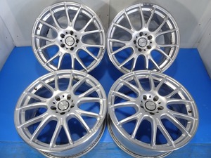 ★Lehrmaister(LM-5)★ 19x8.5J +45 5穴 114.3 中古アルミホイール 4本【福島発 送料無料】FUK-E13935★リム削り修正あり