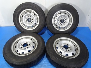 ★鉄★145/80R12 12x4.00B +40 4穴 100 中古タイヤ ホイールセット 4本 マルチタイプ ノーマル【福島発 送料無料】FUK-E14014★夏