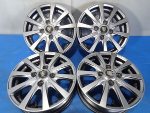 ◆MANARAY SPORT◆13x4.00B +42 4穴 100 中古 アルミホイール 4本【送料無料】FUK-E14048★13インチ