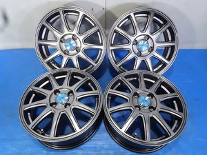 ◆LOXARNY SPORT◆15x5.5J +42 4穴 100 中古 アルミホイール 4本【福島発 送料無料】FUK-E14069★15インチ