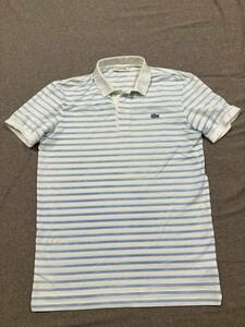 美品3 ラコステ　日本製半袖ポロシャツ ボーダー 夏物　LACOSTE