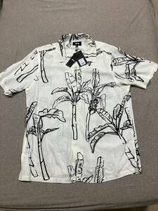 未使用M ステューシー　半袖レーヨンシャツ　夏物　stussy バナナツリーシャツ　banana tree shirts