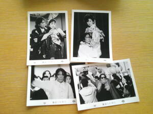 ......*1992 year theater public hour. steel photograph *3 pieces set *. rice field . male * wistaria . beautiful Kazuko *......