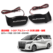 アルファード 30系 LEDイルミネーションライト インナーハンドル 9色切替 フロント 左右2個セット ALPHARD 内装 パーツ Y1168_画像10