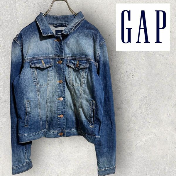 【インディゴ】ギャップ　GAP　デニムジャケット　レディースL