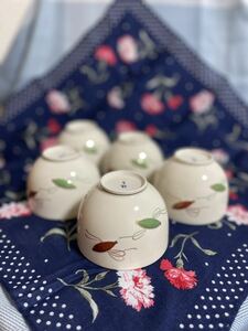 新品　橘吉　お茶呑茶碗　湯呑　陶器 和食器 昭和レトロ 茶碗 茶道具 茶器 