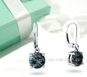 [ light according to color . changes mystery . gem ]/ 2.2ct / alexandrite * pure . swaying *! Lever Back / * / earrings -