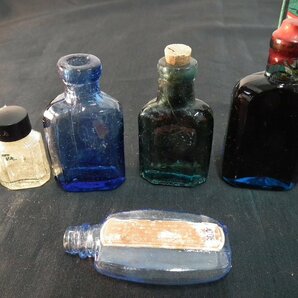 神薬 ガラス瓶 薬瓶 小瓶 青色 コバルトブルー【1147】の画像2