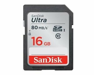 送料無料 SanDisk SDHC 16GB 80MB/s SDSDUNC-016G-GN6IN