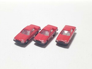 スカイライン レッド 日産 NISSAN SKYLINE 赤色 3台セット カーコレ 品番 32 カーコレクション 第2弾 トミーテック TOMYTEC